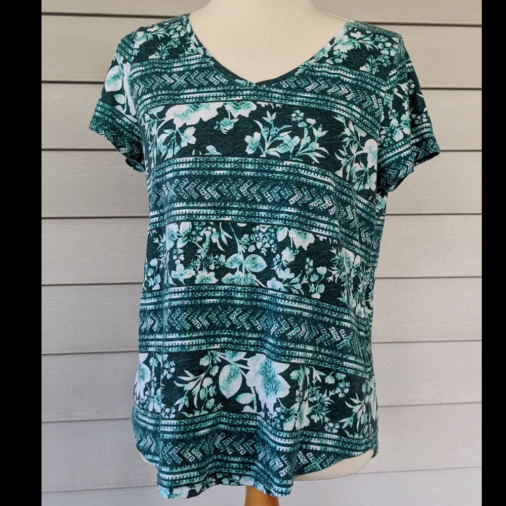 Sonoma Goods for Life Green Tropical T-Shirt - Picture 4 of 11